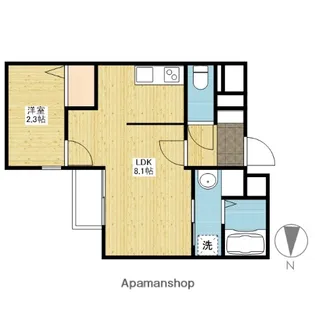 月光南観音参番館【3階】の間取り