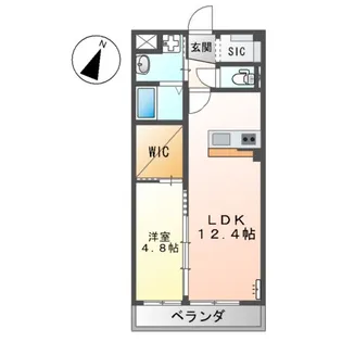 メルヴェーユ川内【2階】の間取り