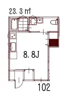 リノリノアパートメント五日市【102号室号室】の間取り