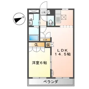 シャルマン祇園【1階】の間取り