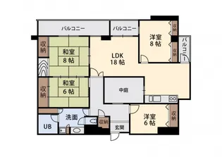 和光銀山レジデンス【11階】の間取り