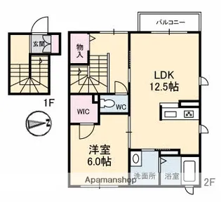 シャーメゾンKOBATAⅡ【2階】の間取り