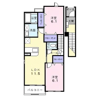 ブリーゼ・F【2階】の間取り