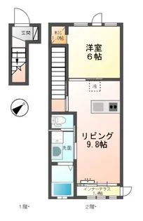 プレミール蟹原【2階】の間取り