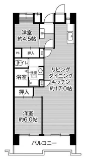 ビレッジハウス光南タワー1号棟【0703号室】の間取り