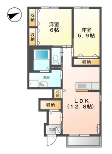ヴァンベール【1階】の間取り