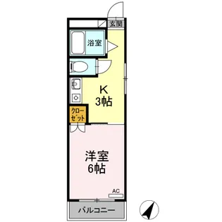 第1パークサイドマンション【5階】の間取り