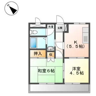 アスパラ館【00102号室】の間取り