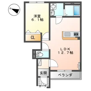 パレーシャル中村Ⅲ【1階】の間取り