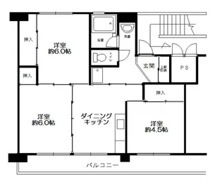 ビレッジハウス広島草津1号棟【0305号室】の間取り