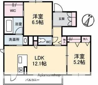 広島県広島市安佐南区山本7丁目【アパート】の間取り