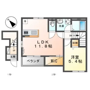 カーム蟹原【2階】の間取り