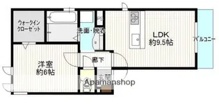 広島県広島市中区東白島町【アパート】の間取り
