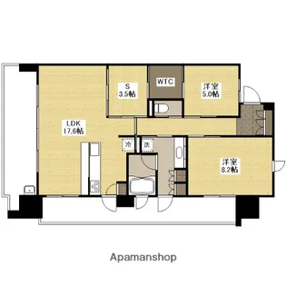 サーパス大州グランビューレジデンス【12階】の間取り