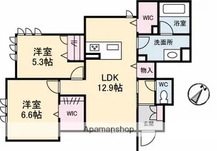 エスポワール戸坂山崎【1階】の間取り