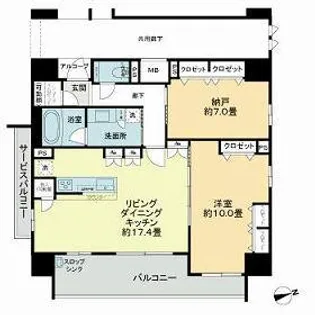 プレサンスロジェ上幟町【11階】の間取り