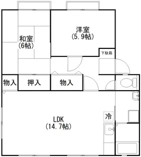 サンライフ坂本 B【202号室号室】の間取り