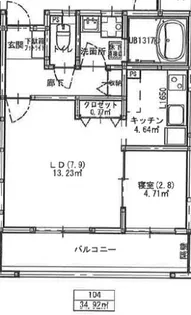 DIJやまね【204号室号室】の間取り