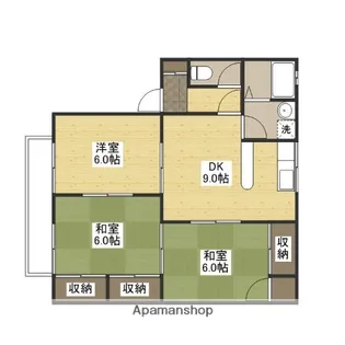 グランデージKM B棟【1階】の間取り