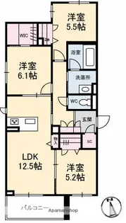 ハイムK【3階】の間取り