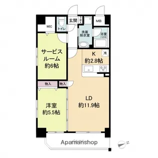 LION平和大通(旧LIVEFLAT平和大通り)【10階】の間取り