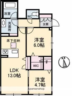 広島県広島市安佐南区山本8丁目【アパート】の間取り