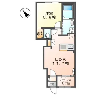 フェイトデラフォレスタ【1階】の間取り