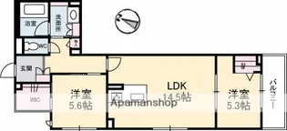 広島県広島市南区東雲1丁目【マンション】の間取り