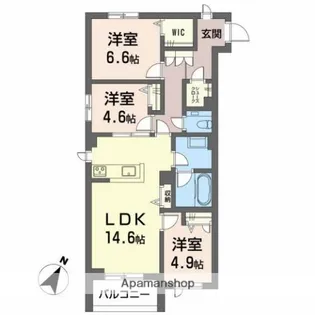 広島県広島市安佐南区八木1丁目【マンション】の間取り