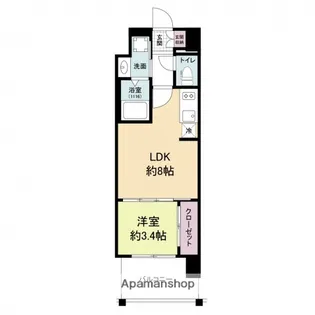 広島県広島市中区堺町2丁目【マンション】の間取り