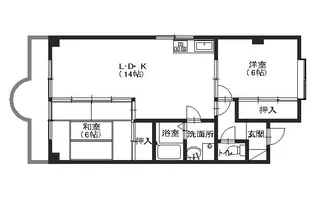 ハイネス吉信【202号室号室】の間取り