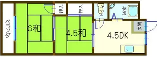 向井コーポ【306号室号室】の間取り