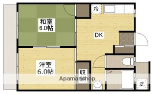第2マタカツコーポ【1階】の間取り