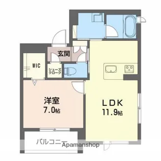モントレゾール【3階】の間取り