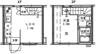 広島県広島市中区吉島東1丁目【アパート】の間取り