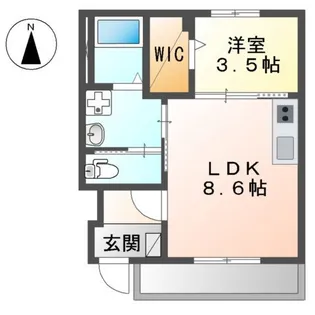 コンフォルト西風【1階】の間取り