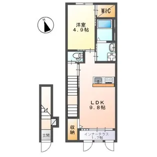 アメリア1【2階】の間取り