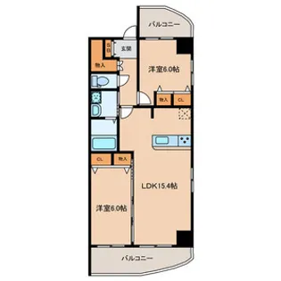 白島城北東亜ビル【15階】の間取り