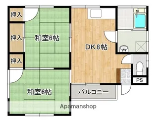 広島県安芸郡府中町八幡3丁目【アパート】の間取り