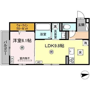 フェリーチェ亀山 B棟【1階】の間取り