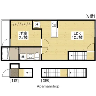 広島県広島市東区戸坂山根2丁目【アパート】の間取り