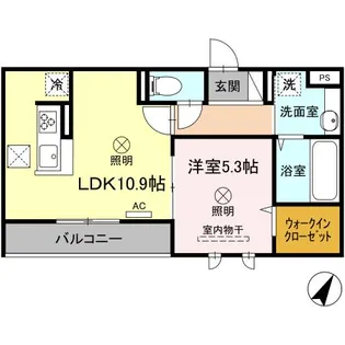 メゾンボヌール大町【1階】の間取り