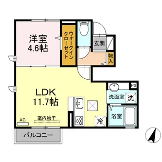 ホワイトリリー【1階】の間取り