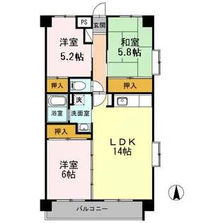 フォレストY’S【2階】の間取り