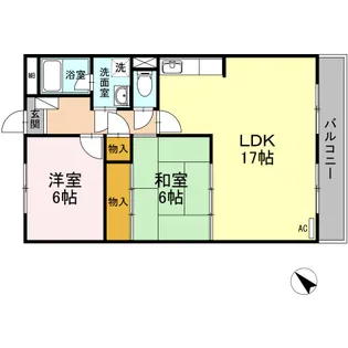 グランドール川内【3階】の間取り