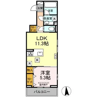 OLIVE(オリーブ)【1階】の間取り
