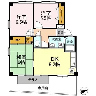 フォブールⅡ中村【1階】の間取り