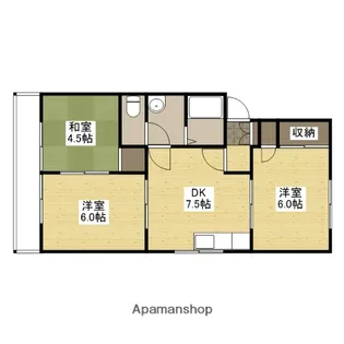 ハイランド B棟【2階】の間取り