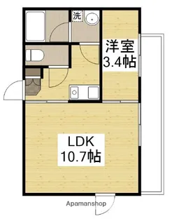 ウィズパーク可部南【2階】の間取り