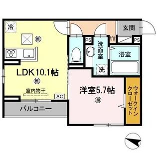 リュトモス西旭【1階】の間取り